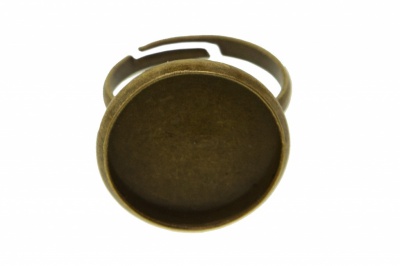 Заготовка для рукоделия металлическая фигурная для кольца 15мм - купить в Твери. Цена: 7.44 руб.