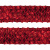 Тесьма с пайетками 3, шир. 35 мм/уп. 25+/-1 м, цвет красный - купить в Твери. Цена: 1 321.65 руб.